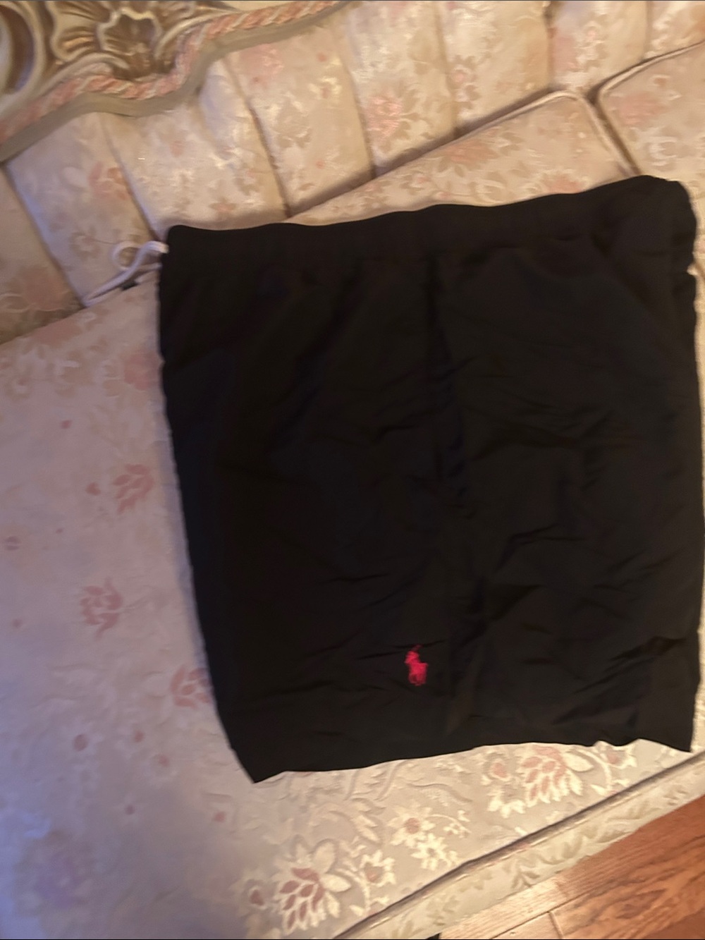 Ralph Lauren Black Swim Shorts with Red Pony